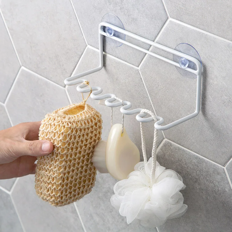 Meyjig Wrought Iron Suction Wall Toothbrush Holder Bathroom Mounted Tool Rack Seamless Cup Shelf Razor Storage | Дом и сад