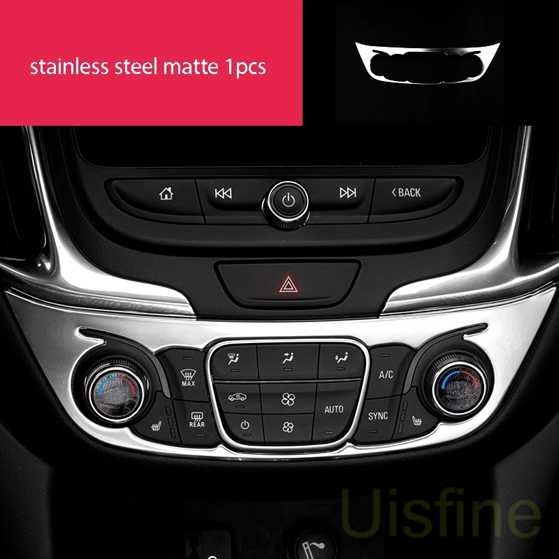 stainless matte 1pcs Матовая Внутренняя подъемная панель из нержавеющей стали, центральное управление, Воздушная розетка, декоративная для Chevrolet Equinox - Цвет: stainless matte 1pcs