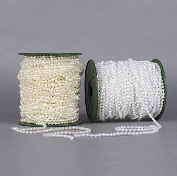 40 м/рулон Свадебные вечерние цветы дерево 4 мм с жемчугом кристаллами бисером