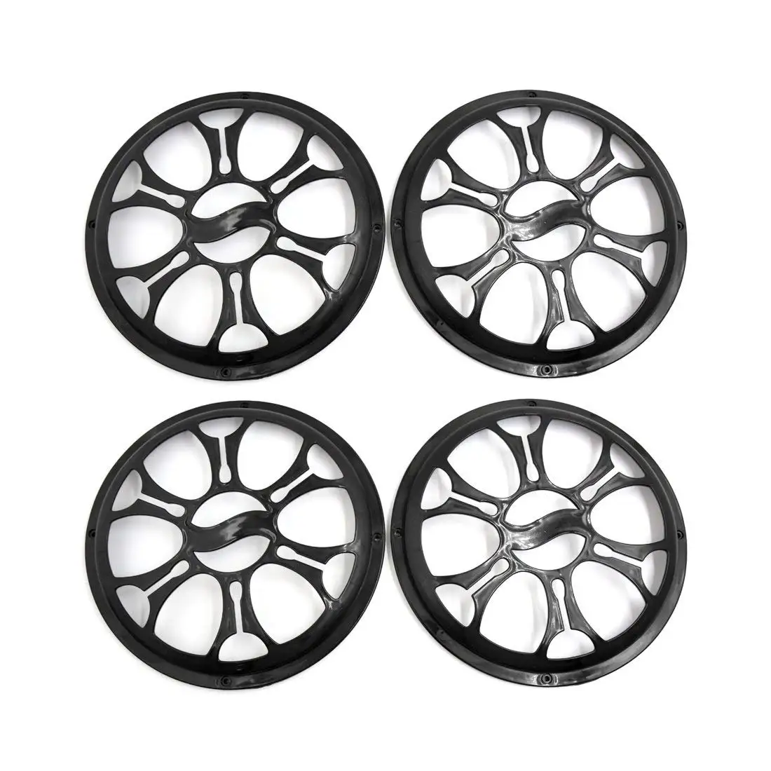 uxcell 4pcs 8/10 Inch Black Plastic Car Audio Woofer Subwoof