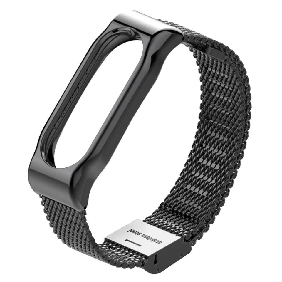 Black Mijobs Mi Band 2 металлический ремешок браслет из нержавеющей стали для Xiaomi Mi Band 2 умные Аксессуары Часы Miband 2 Band Браслет - Цвет: Black