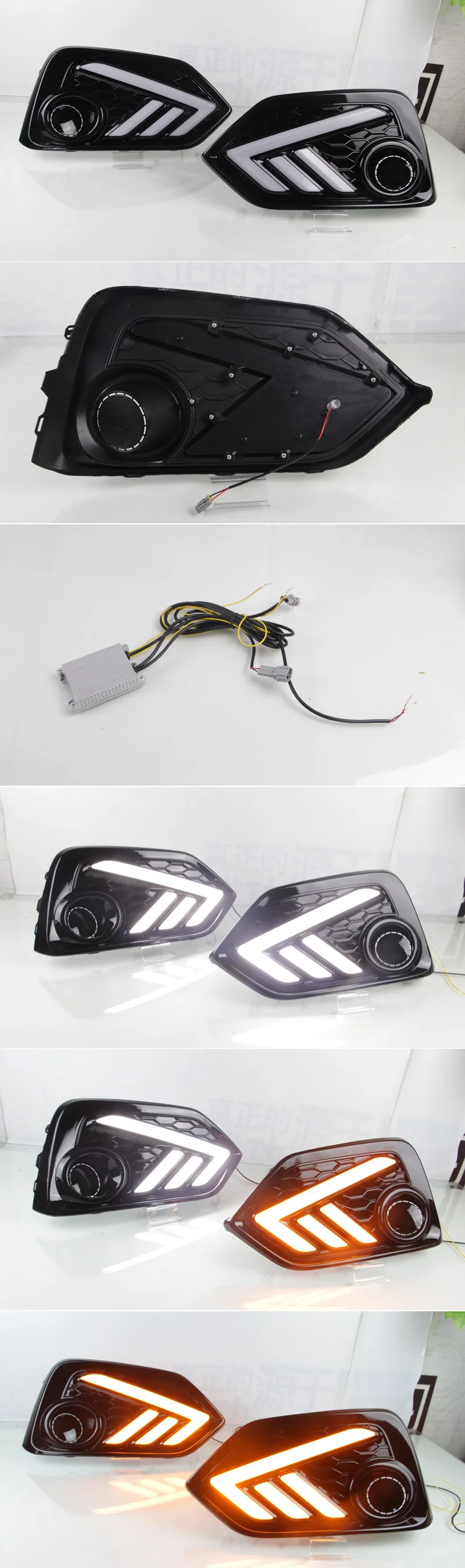 Для Honda CIVIC хэтчбек дневные ходовые огни светильник светодиодный DRL Противотуманные фары дальнего светильник s Желтый Поворотная сигнальная лампа