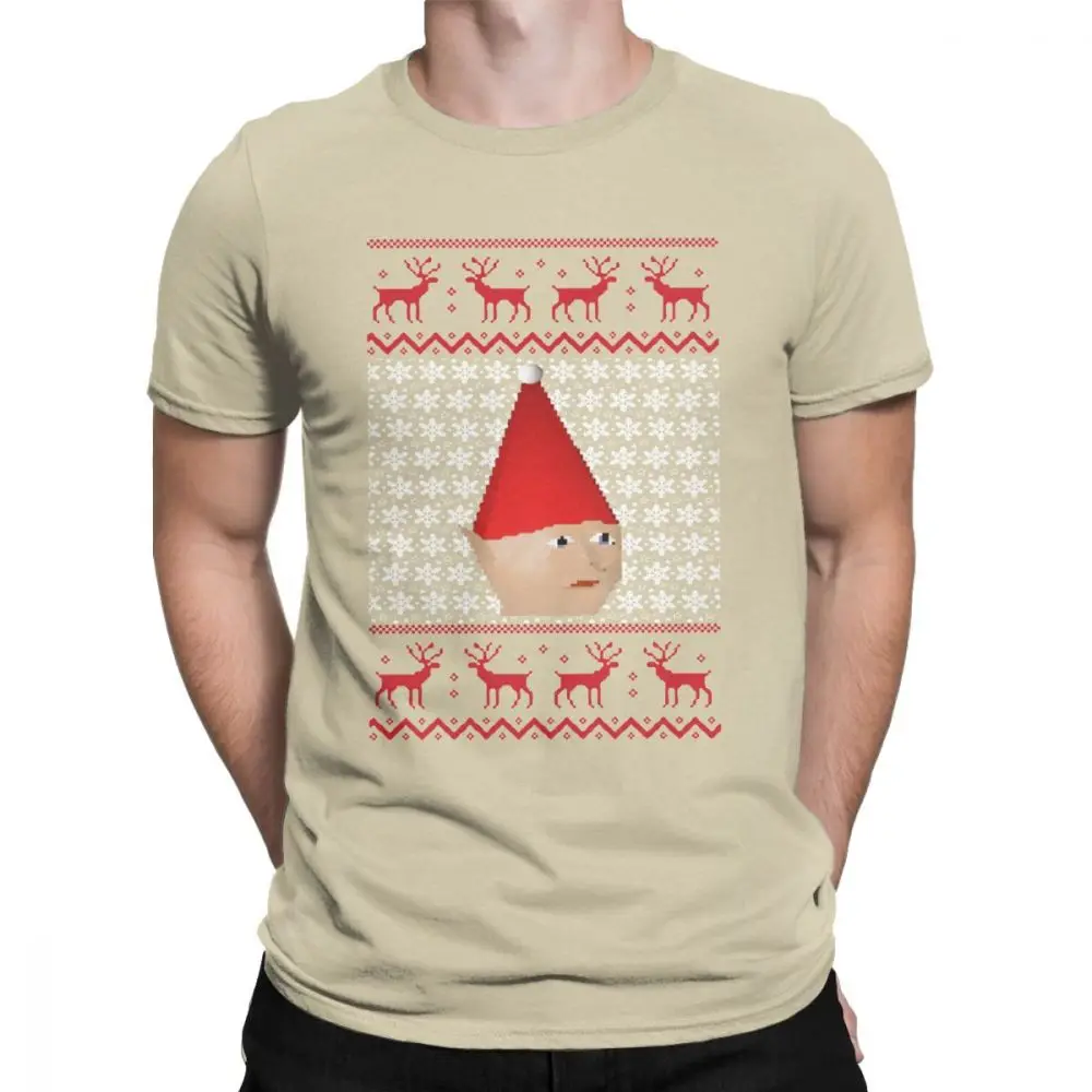 Мужская Рождественская футболка Runescape Gnome, RS Meme, одежда из чистого хлопка, креативная футболка с коротким рукавом размера плюс 4XL 5XL - Цвет: Хаки