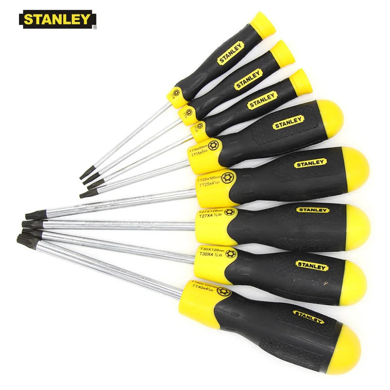 Stanley 1pcs presicison torx screwdriver T5 T6 T7 without hole,T8 T9 T10 T15 T20 T25 T27 T30 T40 with hole security screwdrivers