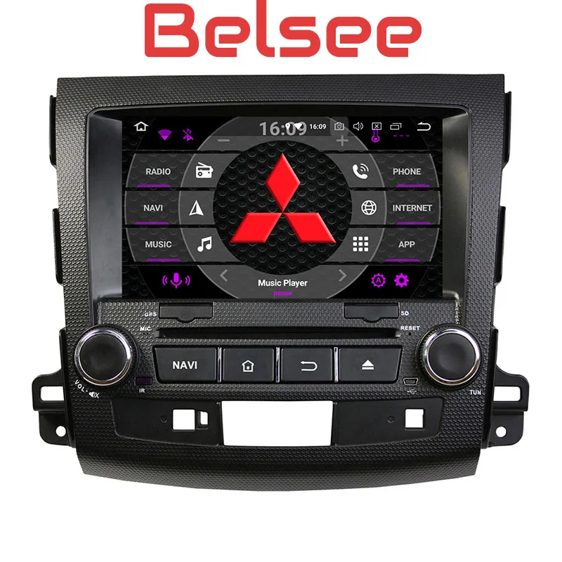 Автомагнитола Belsee 2 din Android 8 0 Восьмиядерный процессор стерео для Mitsubishi Outlander 2006-2012