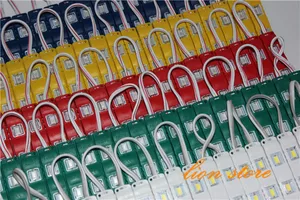 20 шт., инъекция 5630, 3 светодиодашт., водонепроницаемый IP67, 12 В постоянного тока, белыйкрасныйсинийсерый, бесплатная доставка