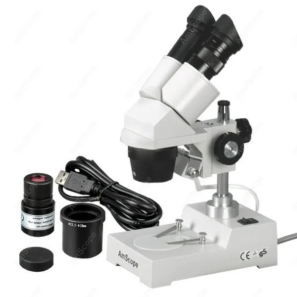 Острый стереомикроскоп-амскоп поставки 10X-20X-30X-60X острый стереомикроскоп + USB
