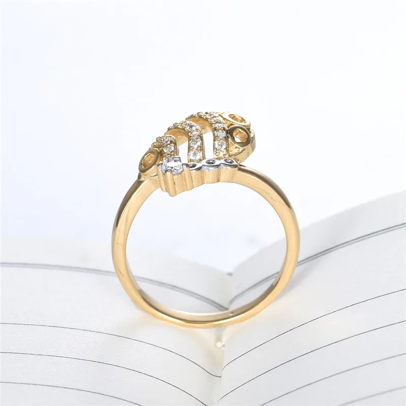 BUDONG Infinity Новое поступление регулируемое классическое кольцо золотого цвета с