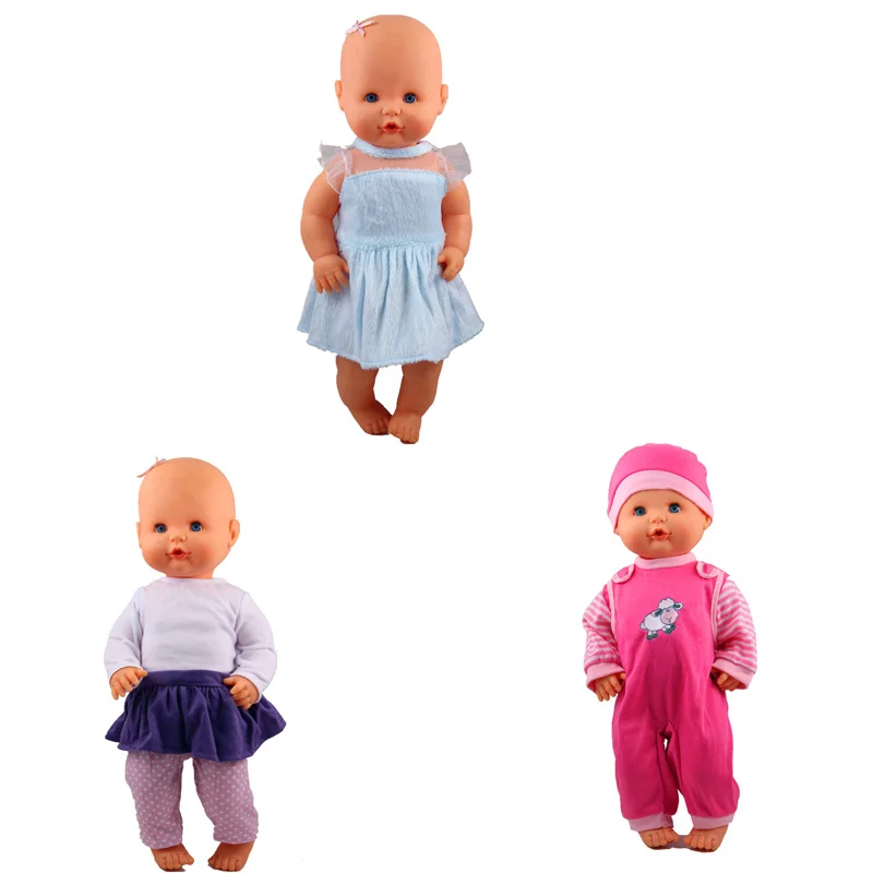 35 см кукла Nenuco одежда Ropa y su Hermanita 3 шт. 1 синее Флокирование кружевное платье