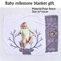 high quality milestone blanket as month to monthpolar fleece baby blanket for baby photographybaby photography props