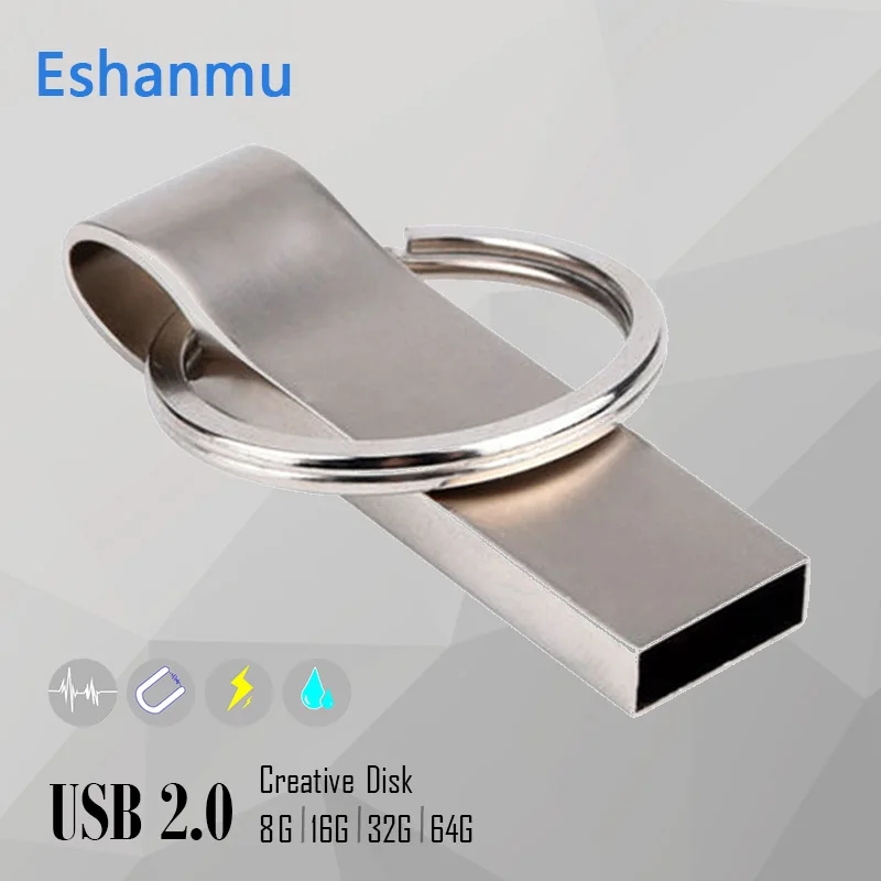 Eshanmu Горячая продажа V285W водонепроницаемый металлический USB флеш накопитель 32 ГБ
