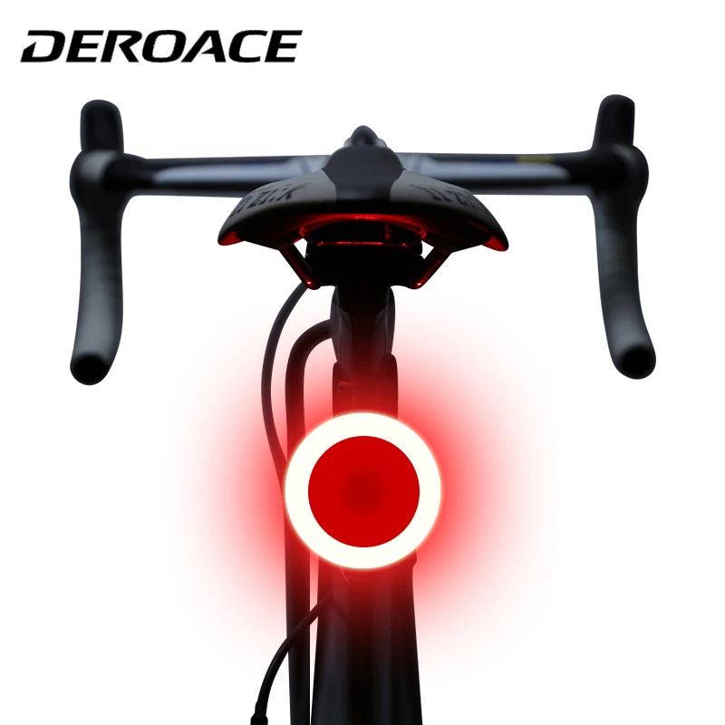 DEROACE велосипедный светильник светодиодный задний Предупреждение для горного - Фото №1