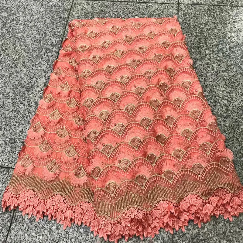 Best Selling African Lace Fabric 2018 Embroidered Net Nigerian Beaded Laces High Quality French Tulle NLY27-1 | Дом и сад