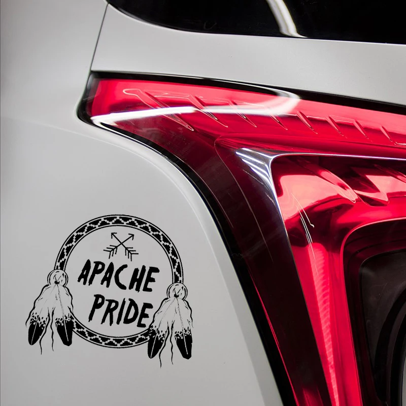 YJZT 18 см * 15 1 Apache Pride со стрелами в Ловец снов круглая с перьями виниловая наклейка