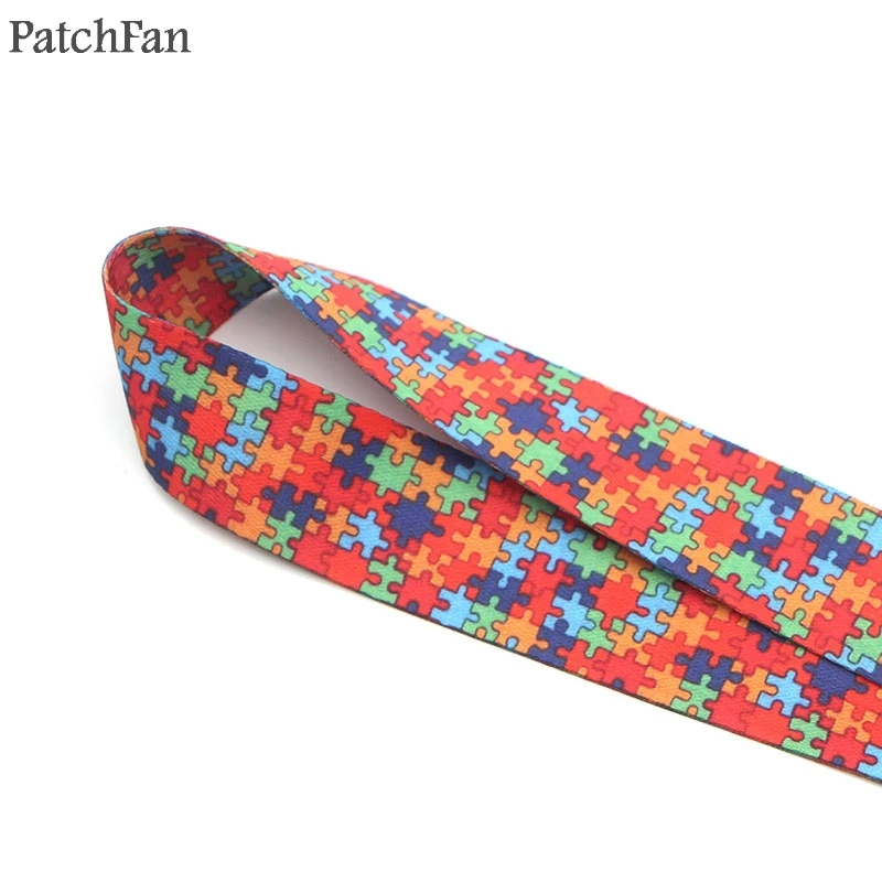 Patchfan аутизма осведомленности головоломки шнурки для ключей в ремешки на шею