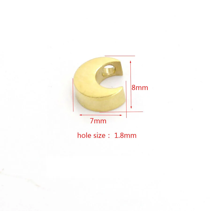 

Fnixtar Stainless Steel 1.8mm Hole Beads Mirror Polished Small Moon Charms for Necklace Bracelet DIY Charms 20piece/lot