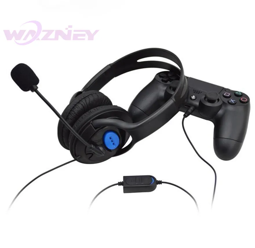 Проводные Игровые наушники с микрофоном стерео супер бас для Sony PS4 PlayStation 4