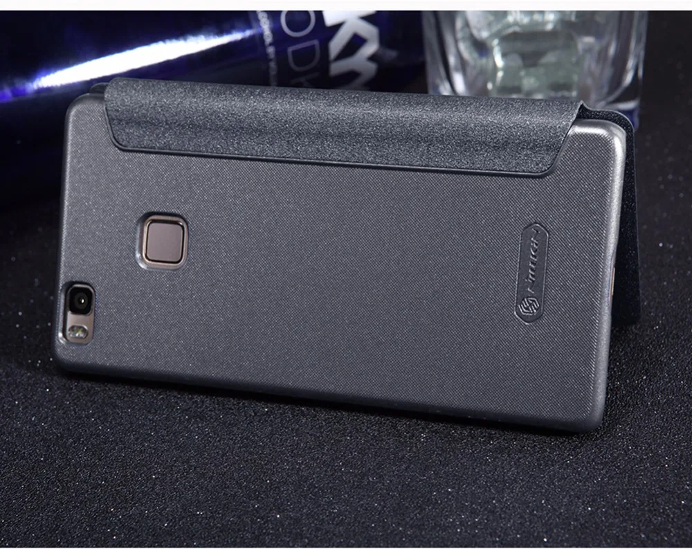 Чехол NILLKIN для Huawei Ascend P9 Lite Сверхтонкий кожаный чехол книжка с блестками в