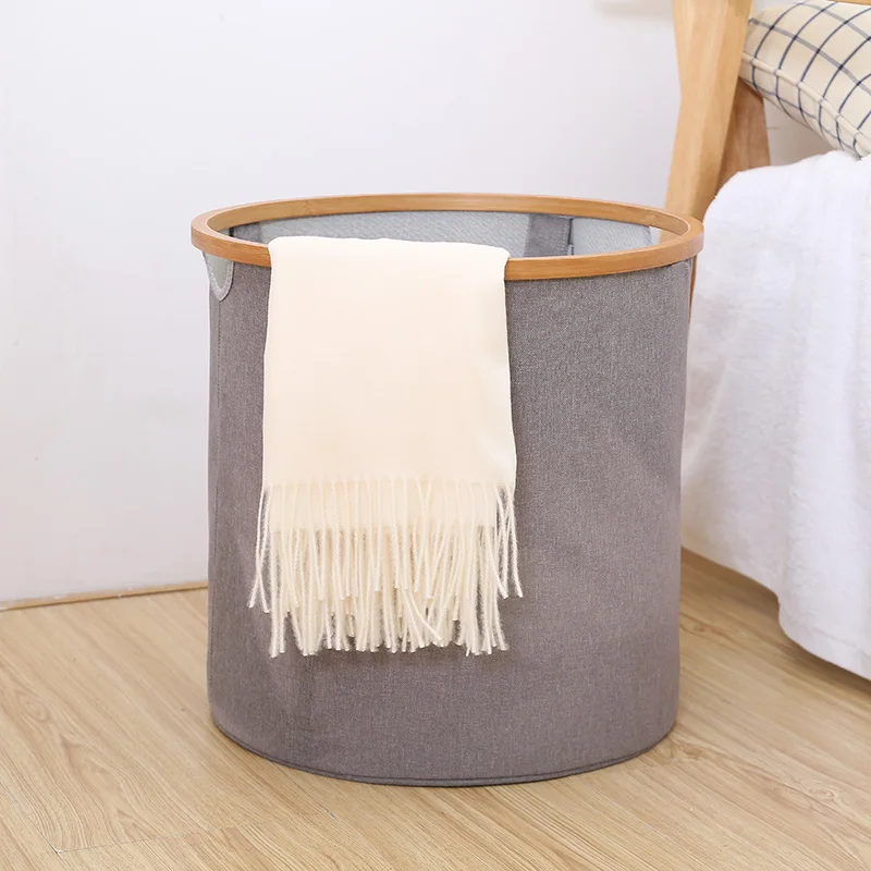 Большая бамбуковая корзина для хранения органайзер складная кубическая