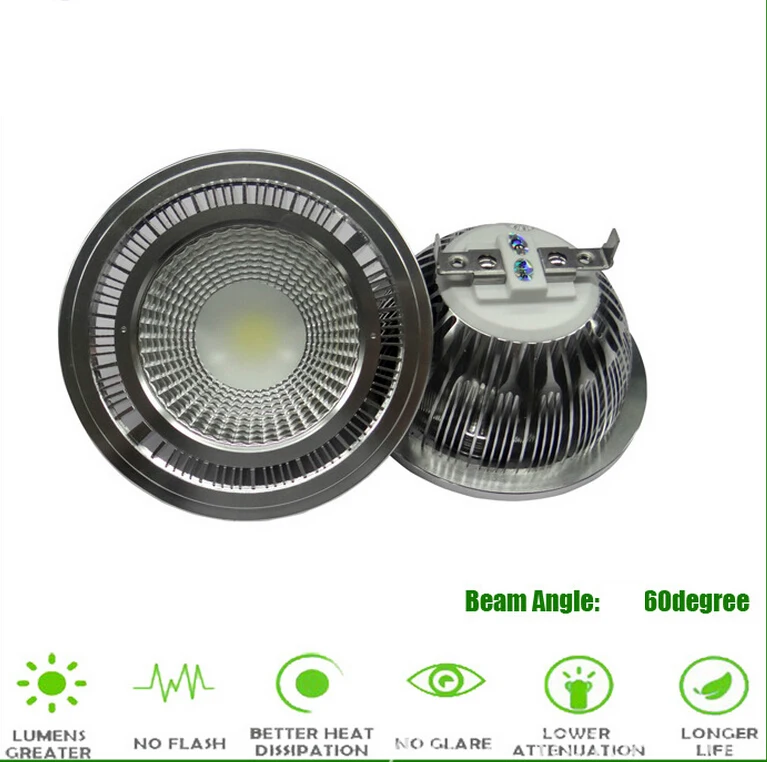 AC110 240V AR111 Светодиодная точечная лампа 12 Вт 15 Par30 теплая Природа холодный белый COB