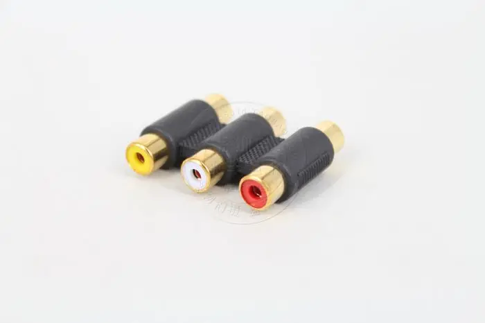 Позолота 3 RCA AV аудио видео Женский переходник для гнезда миниджек адаптер 3RCA