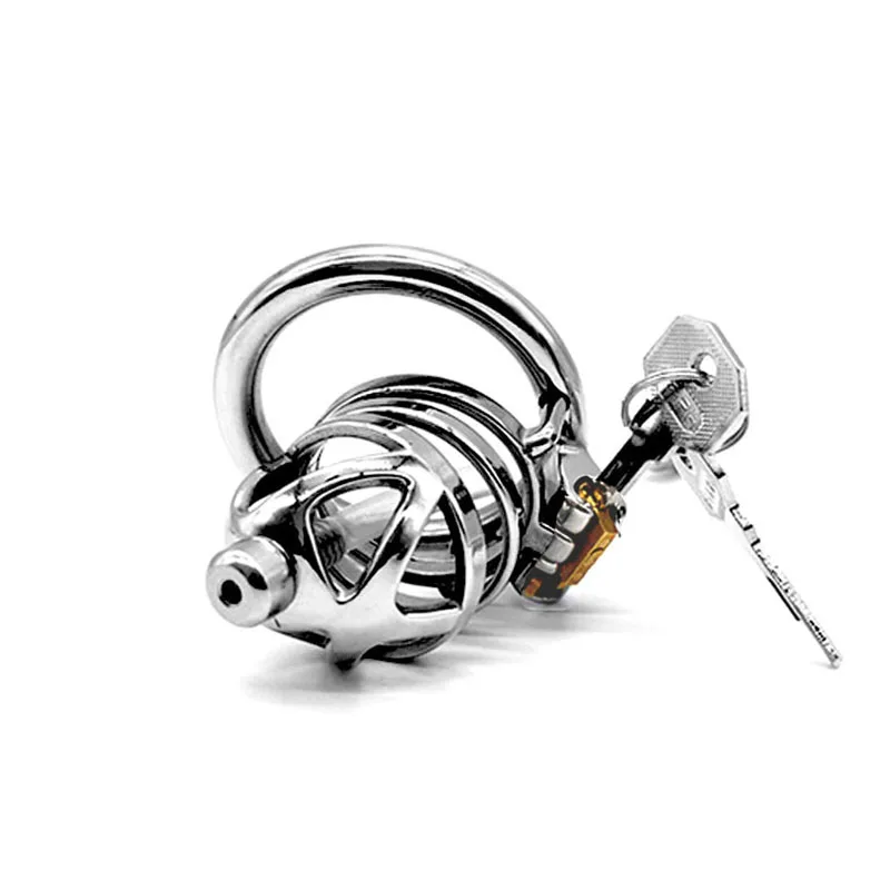 Стальная клетка для пениса с пробкой уретры мужское устройство верности Cb6000