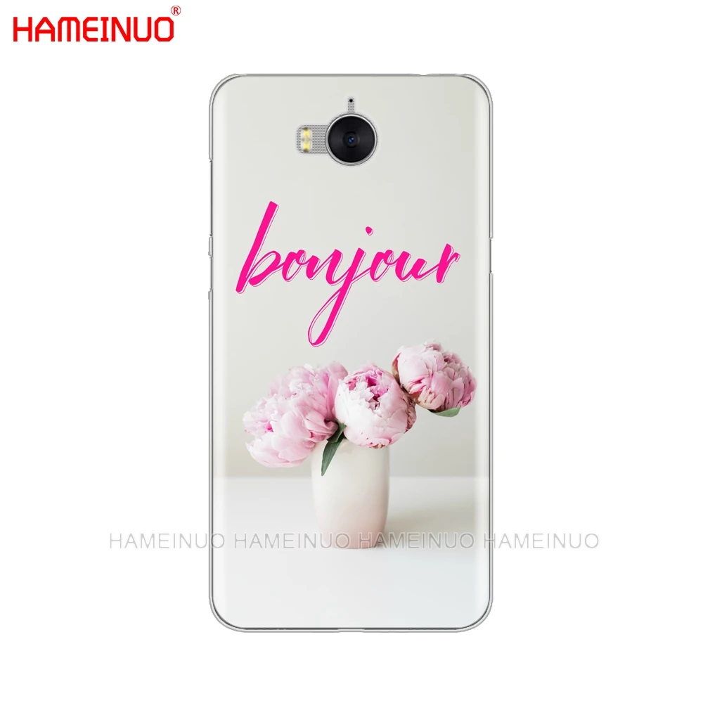 HAMEINUO цветок розовый пион сотовый телефон чехол для huawei honor 3C 4X 4C 5C 5X 6 7 Y3 Y6 Y5 2 II Y560