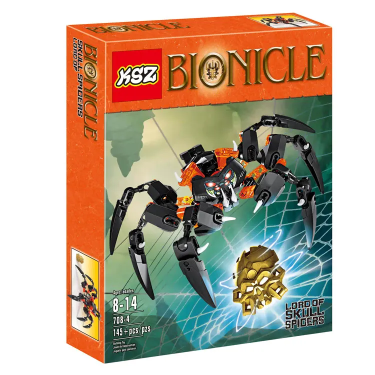 Reedcall 145 шт Bionicle Властелин черепа пауков строительные игрушки Совместимые |