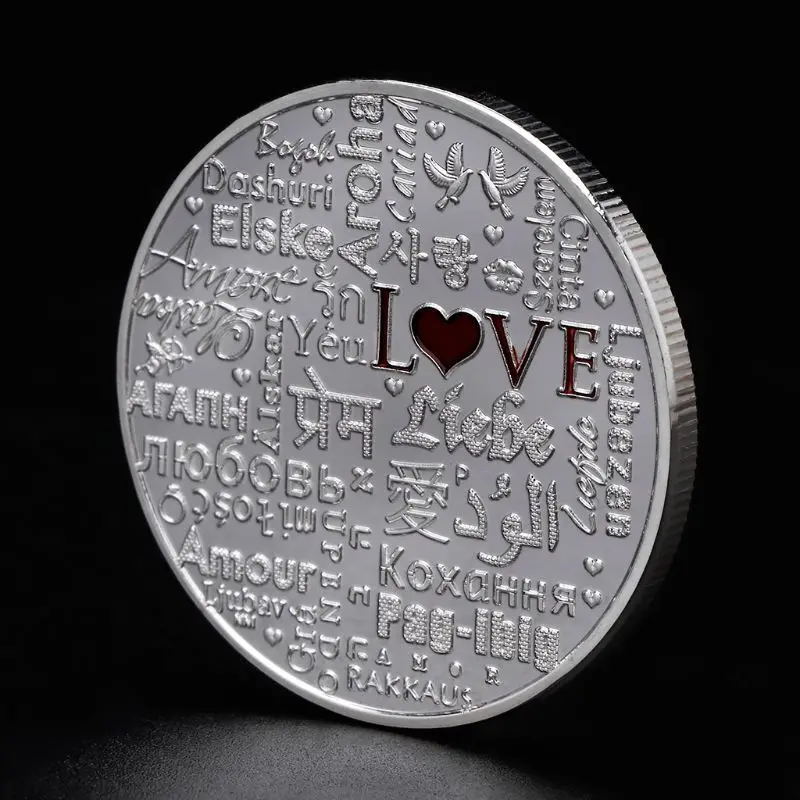 Памятная монета Love Birds парные летающие коллекционные монеты сувенирное покрытие
