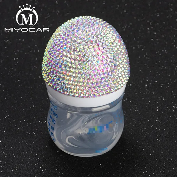 MIYOCAR bling Красивая Ручная безопасная PP бутылочка для кормления и bling crown соска для детского душа подарок - Цвет: Only bottle