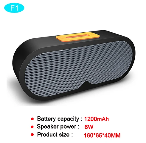 black CBAOOO F1 Plus Bluetooth динамик Портативный беспроводной компьютерный динамик звуковая система 3D стерео бас Открытый громкий динамик для TF, AUX - Цвет: black