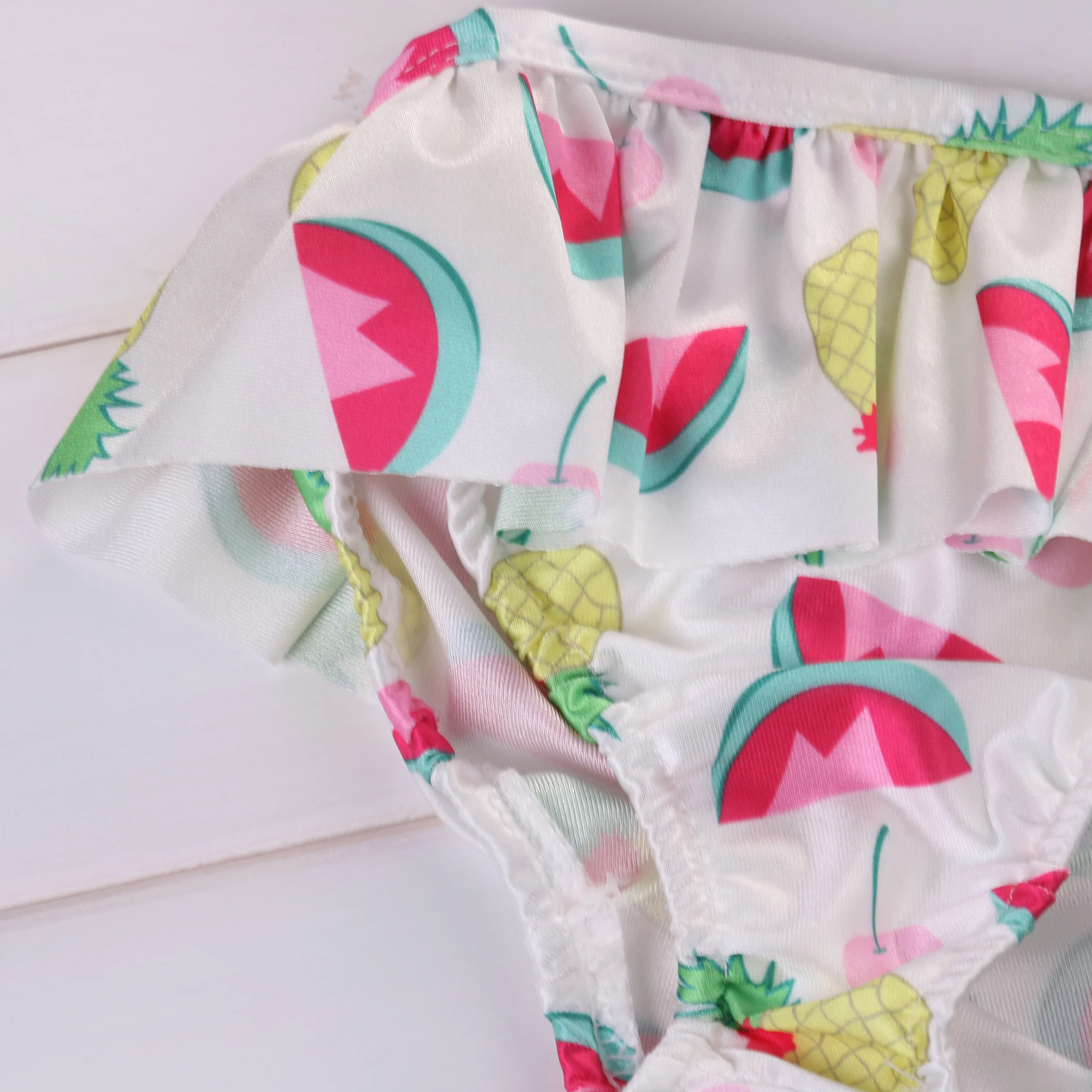 Комплект бикини с рюшами и фруктовым принтом Новинка 2017 года летний детский