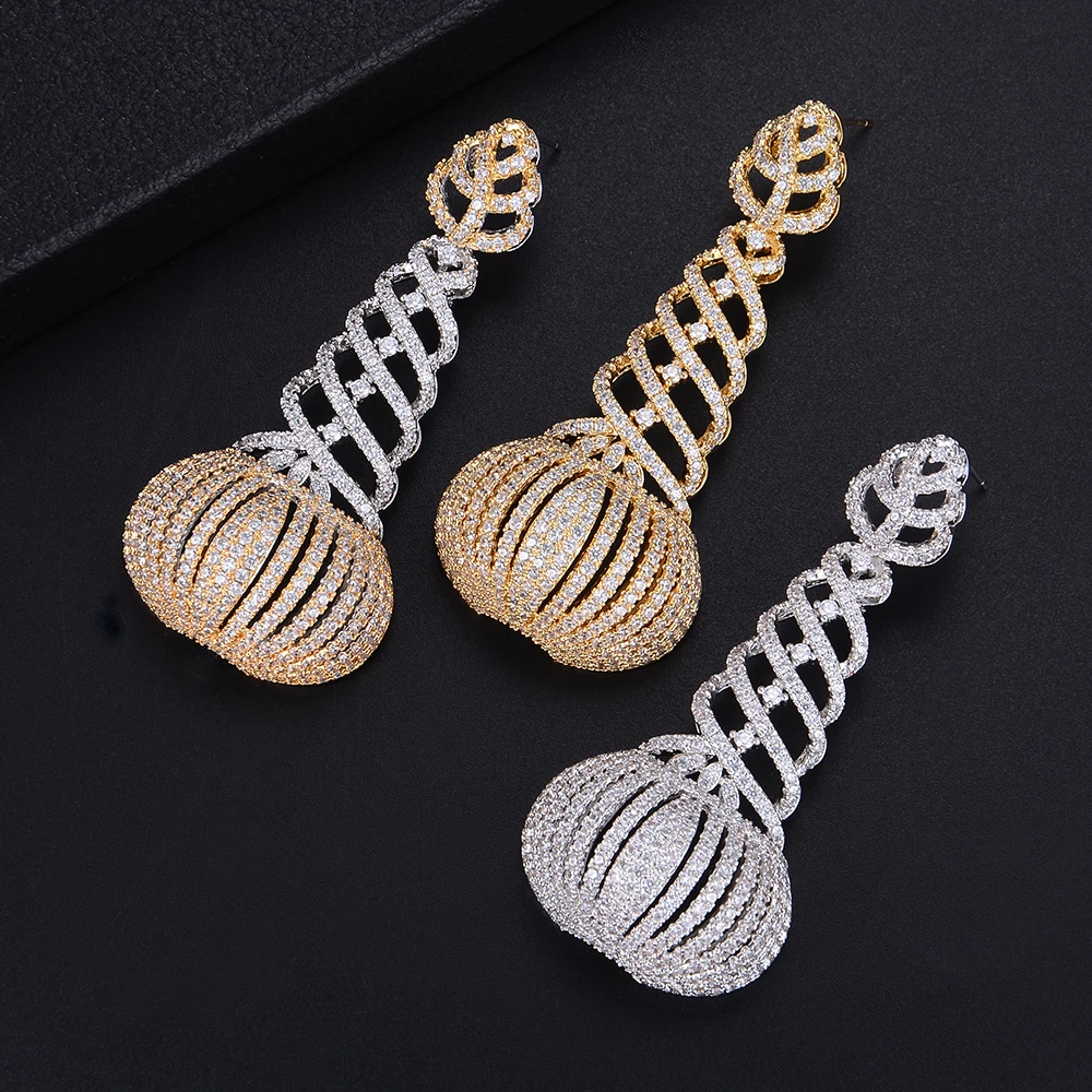 missvikki Handmade Hollow Earrings Women Trendy Geometric Pendant Wedding Party Jewelry Bridal DUBAI Design New | Украшения и