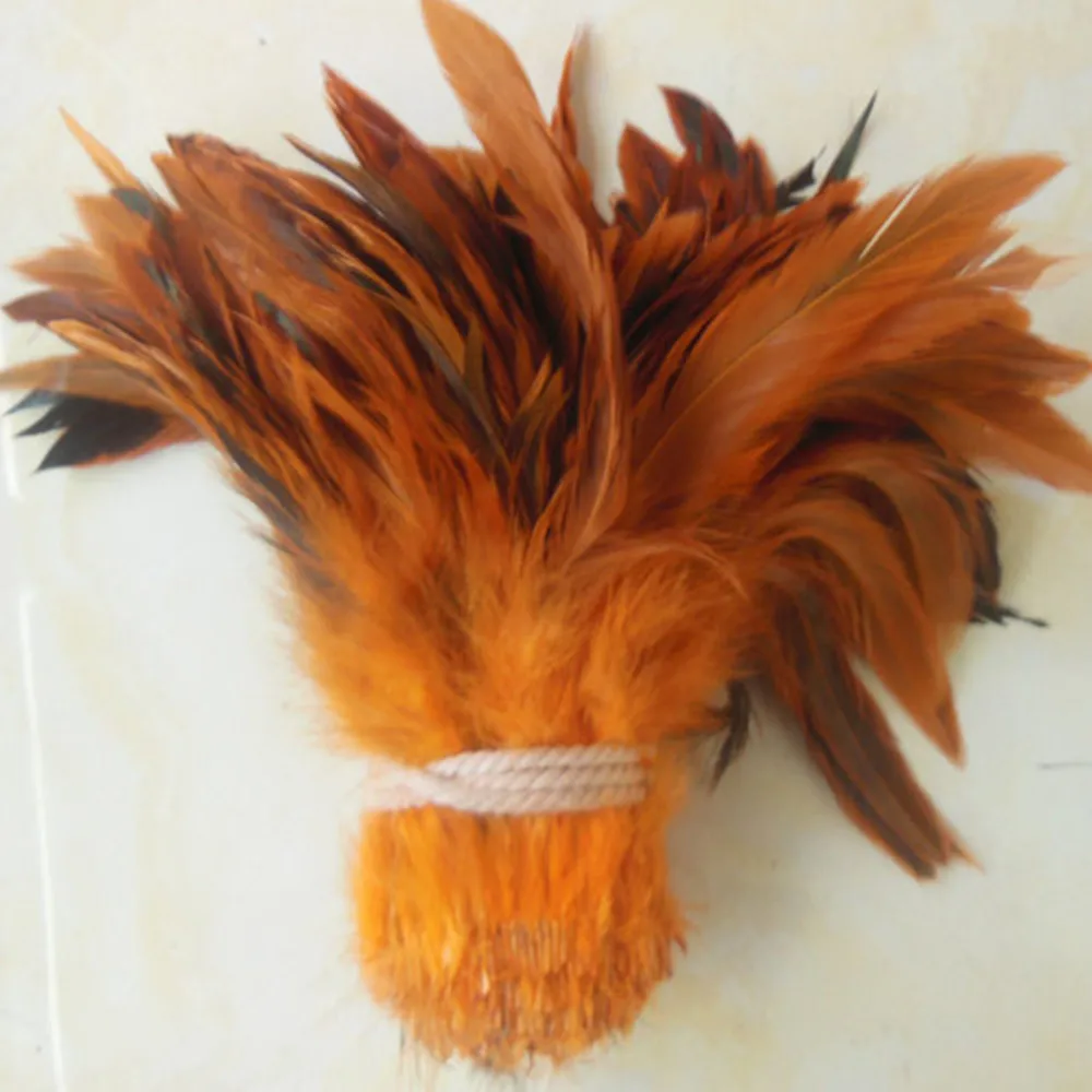 

wholesale natural 50pcs/lot Beautiful Rooster feathers 12.5-20cm/ 5-8 inches orange