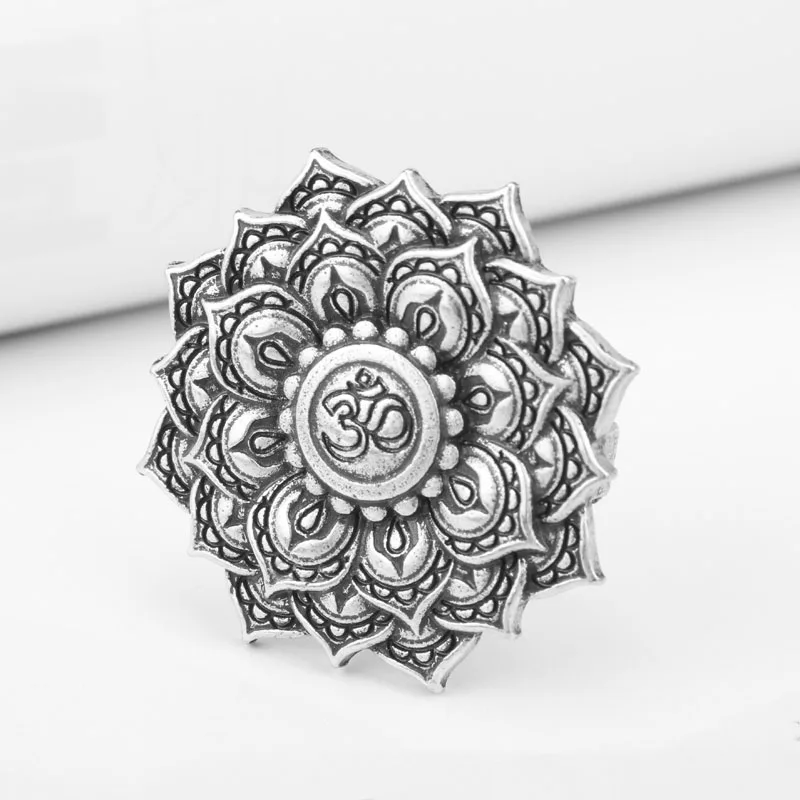

MQCHUN Hot Selling Hairwear Chakra Yoga Jewelry OM Lotus Flower of Life Hair Clip Women Hair Sticks Hairgrips