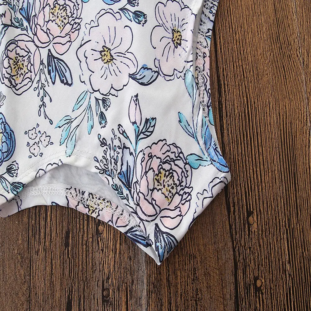 2019 брендовый милый комбинезон с цветочным рисунком для маленьких девочек топы