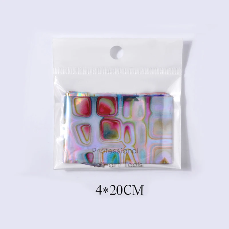 16 смешанных дизайнов в партии градиентный Лабиринт Дизайн ногтей набор фольги 4*20