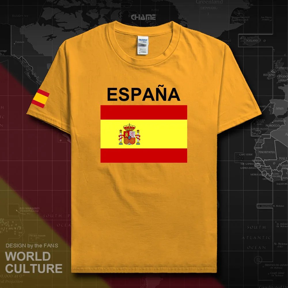Испанская футболка Espana Мужская из 100% хлопка с национальной командой модная для
