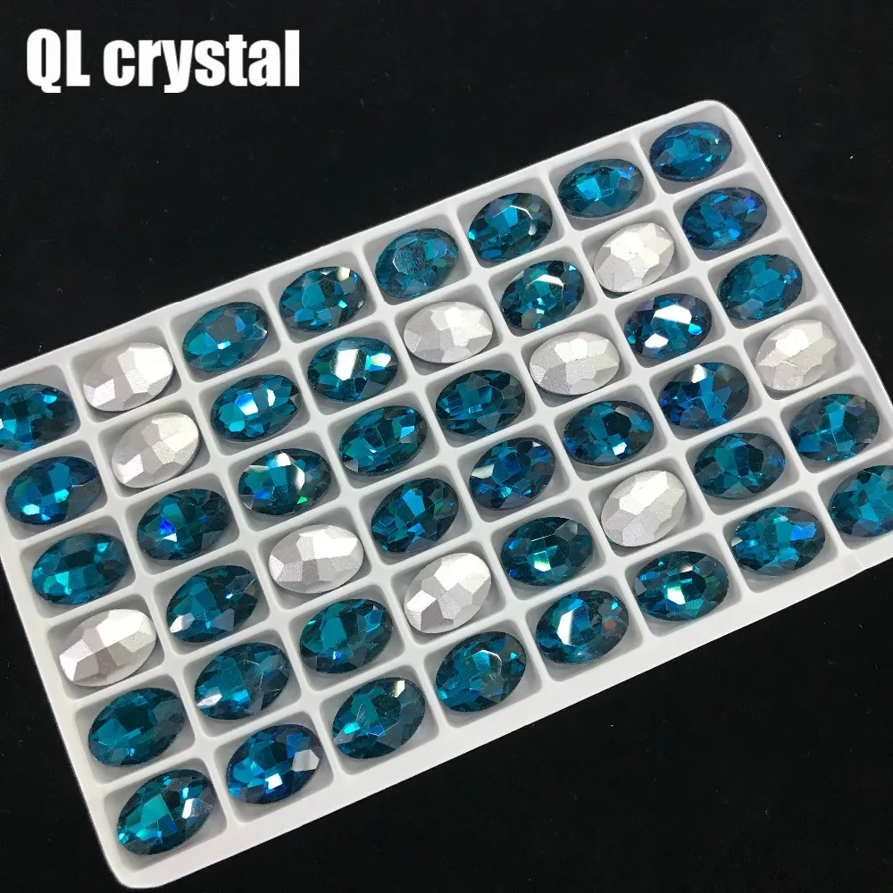 QL Кристальные Стразы всех размеров Овальные кристаллические стразы с точечной