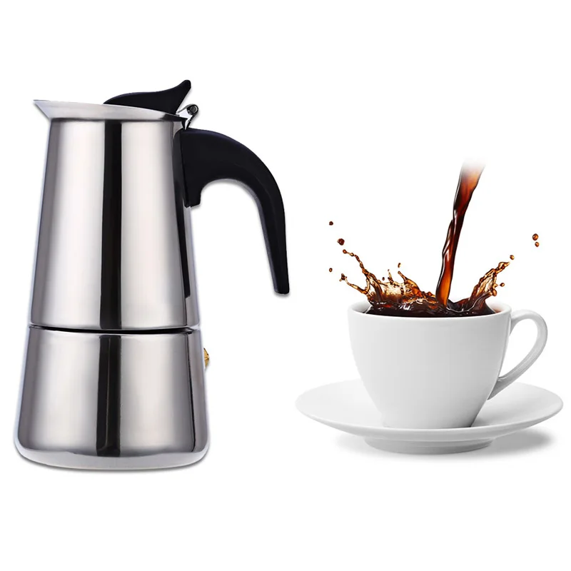 Портативная Кофеварка из нержавеющей стали Mocha Latte Percolator плита кофейник Эспрессо