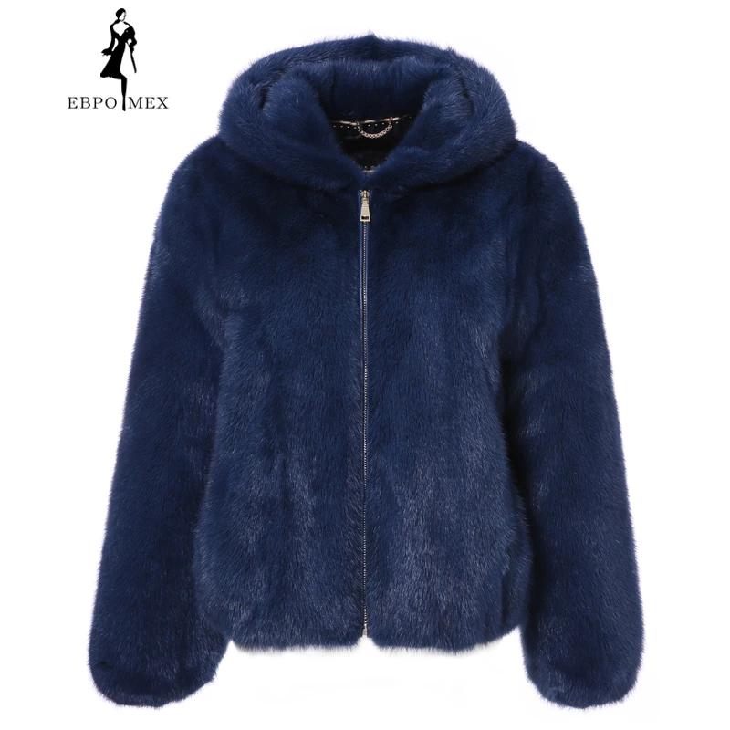 Модное тонкое повседневное пальто из натурального меха норки женская зимняя