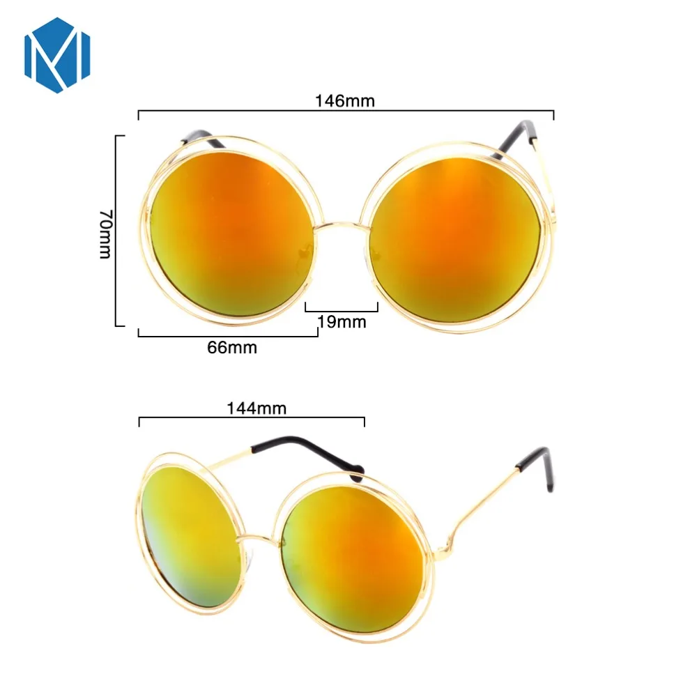 Новинка 2020 полые круглые солнцезащитные очки для женщин большая круглая оправа