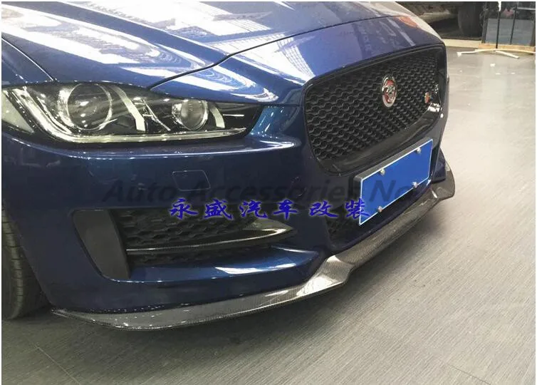 Углеродного волокна передний и задний бампер спойлер Диффузор Крышка для Jaguar XE by EMS