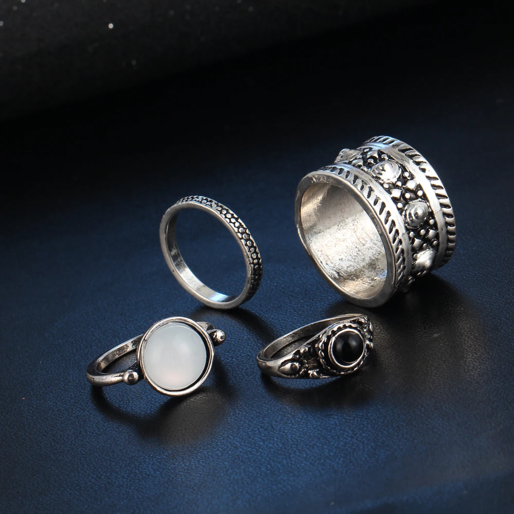 Женские и мужские кольца IF ME винтажные золотого цвета в стиле панк 4 шт./компл.|new