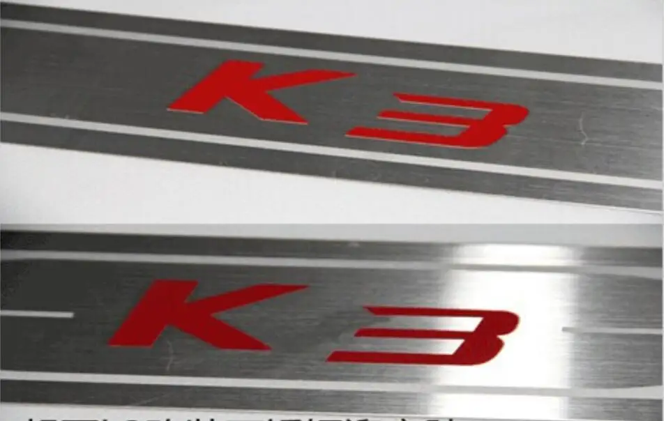 Накладка на пороги для Kia K3 нержавеющая сталь очень тонкая красивая Стайлинг