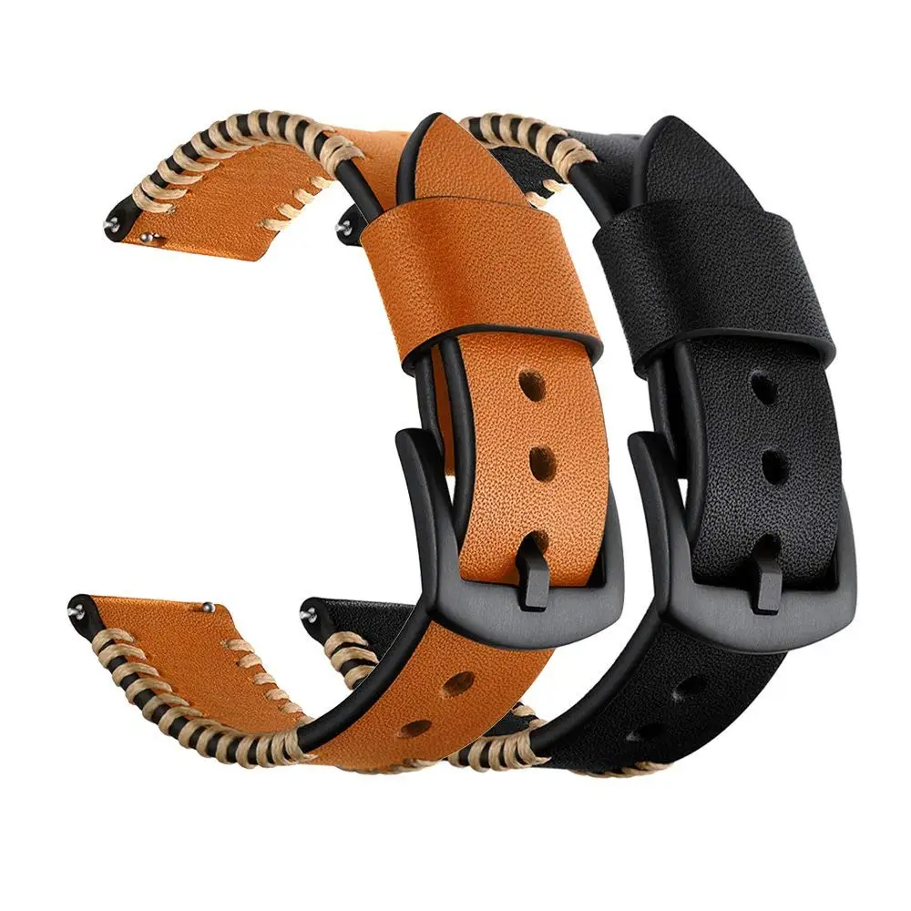 Ремешок из натуральной кожи для xiaomi huami amazfit pace lite ремешок для Amazfit Pace Stratos 2 для samsung gear S3 Frontier Classic