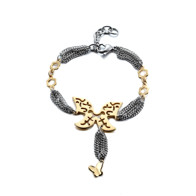 Женский браслет бабочка модный брендовый с мультицепочкой|bracelets for|chain braceletbracelets