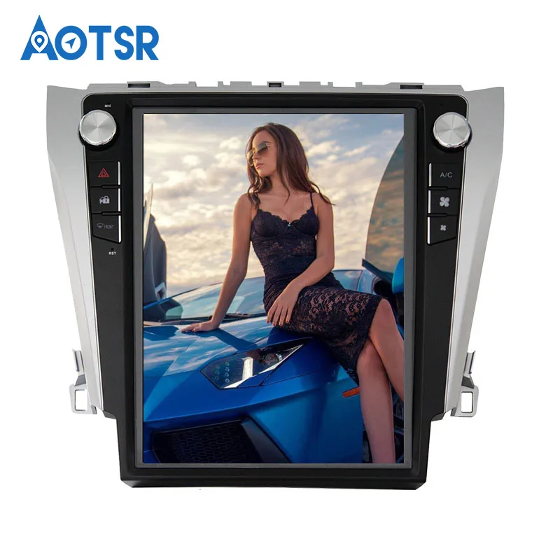 Gps navi android 8,1 4+ 6 ГБ Tesla стиль Автомобильный gps трекер для CAMRY 2012+ авто стерео без DVD плеер видеорегистратор Автомобильная камера рекордер