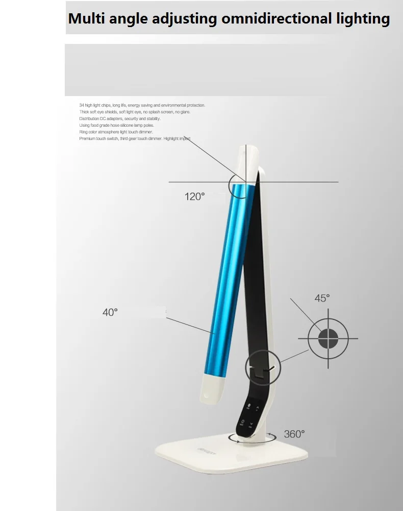 European quality creative rotary dimming and color matching LED eye reading lamp 802 | Лампы и освещение