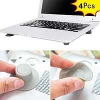 4pcslot new notebook cool pad laptop heat reduction pad cooling feet stand holder desk set